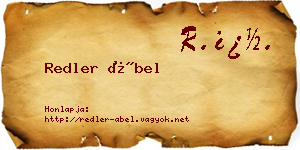 Redler Ábel névjegykártya