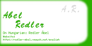 abel redler business card
